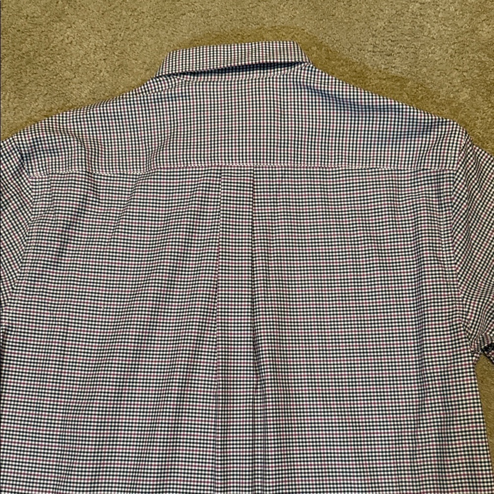 New Jos. A. Bank Men's Black and Red Plaid Shirt - Picture 6 of 7